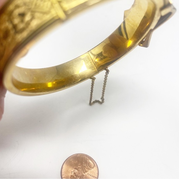 668 Vintage Taille D'Epargne Victorian Buckle Bracelet - Picture 7 of 8